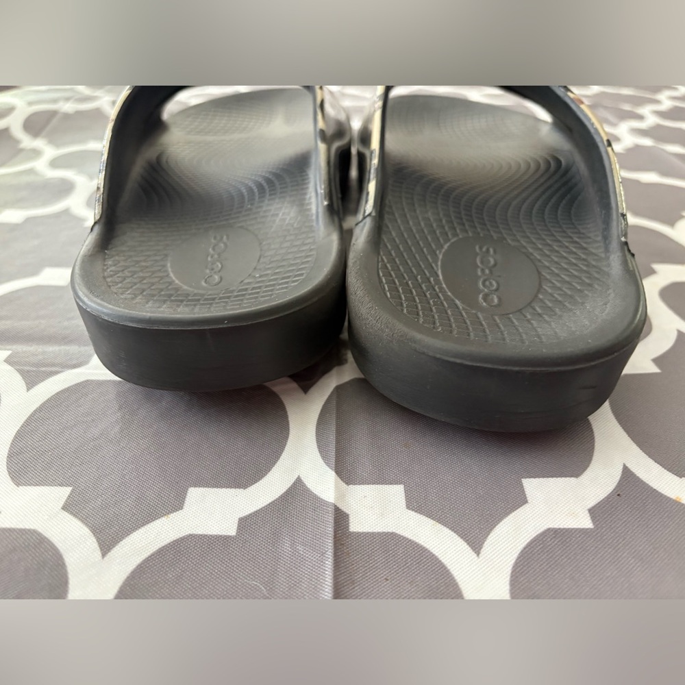 OOFOS Ooahh Slide Sandal Leopard Print Recovery Comfort Slip On Slide Sandals - Picture 5 of 8
